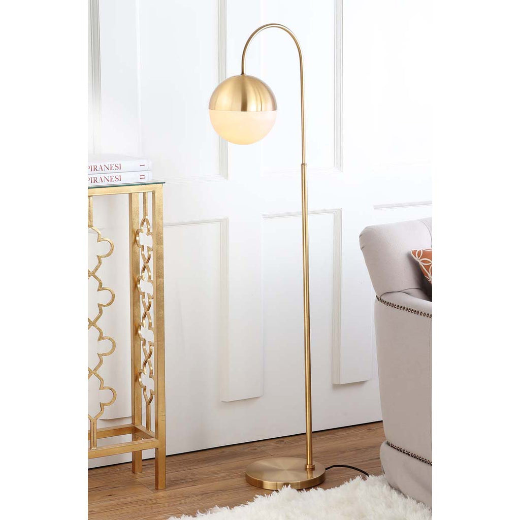 Safavieh Jonas 55.5 Inch H Floor Lamp-Brass Gold