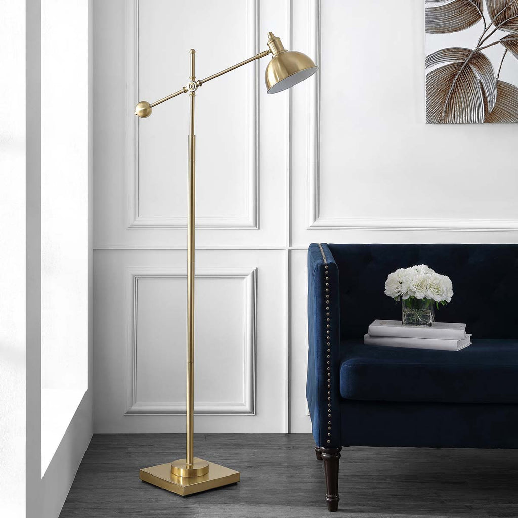 Safavieh Dagen Floor Lamp-Brass Gold