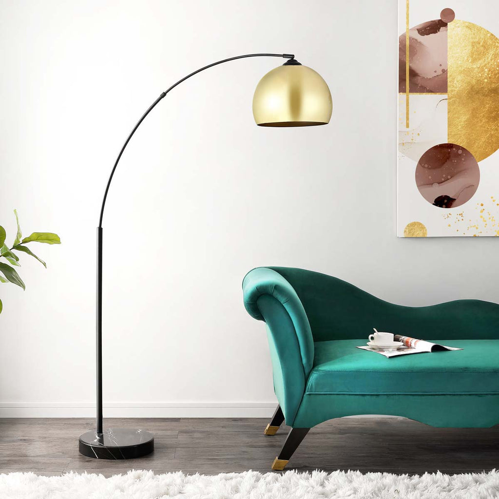 Safavieh Glarien Floor Lamp-Gold/Black