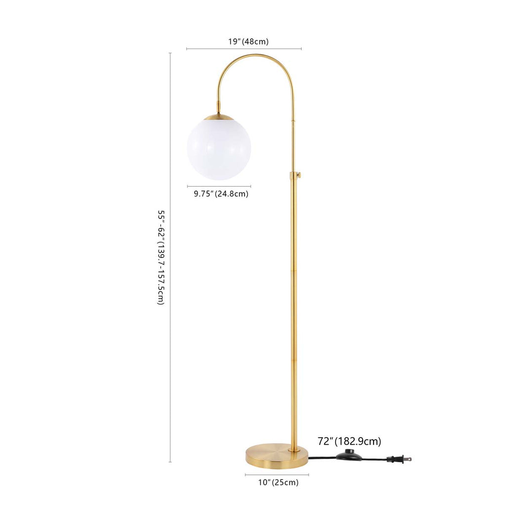 Safavieh Hamil Floor Lamp - Brass Gold