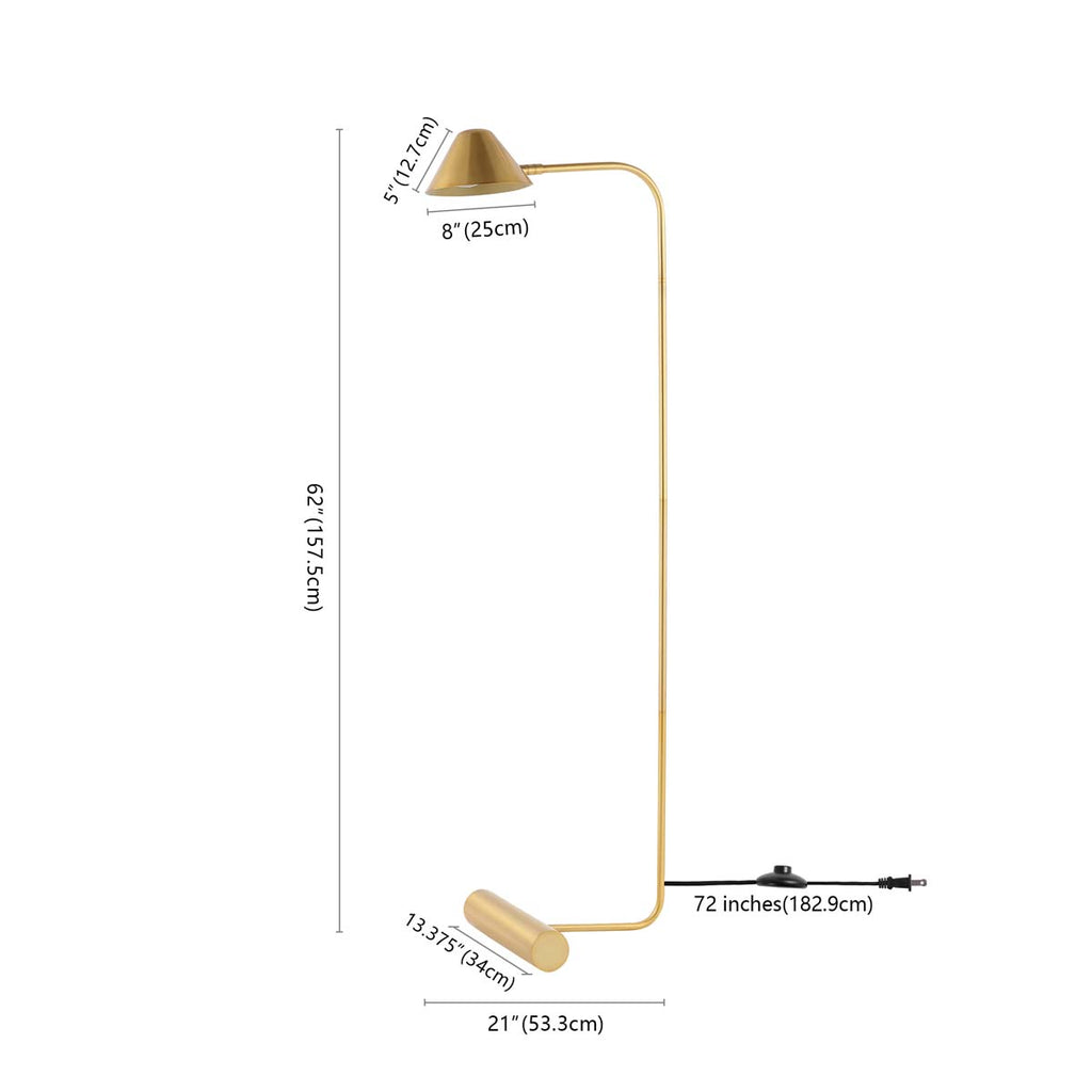 Safavieh Laverne Floor Lamp - Brass Gold