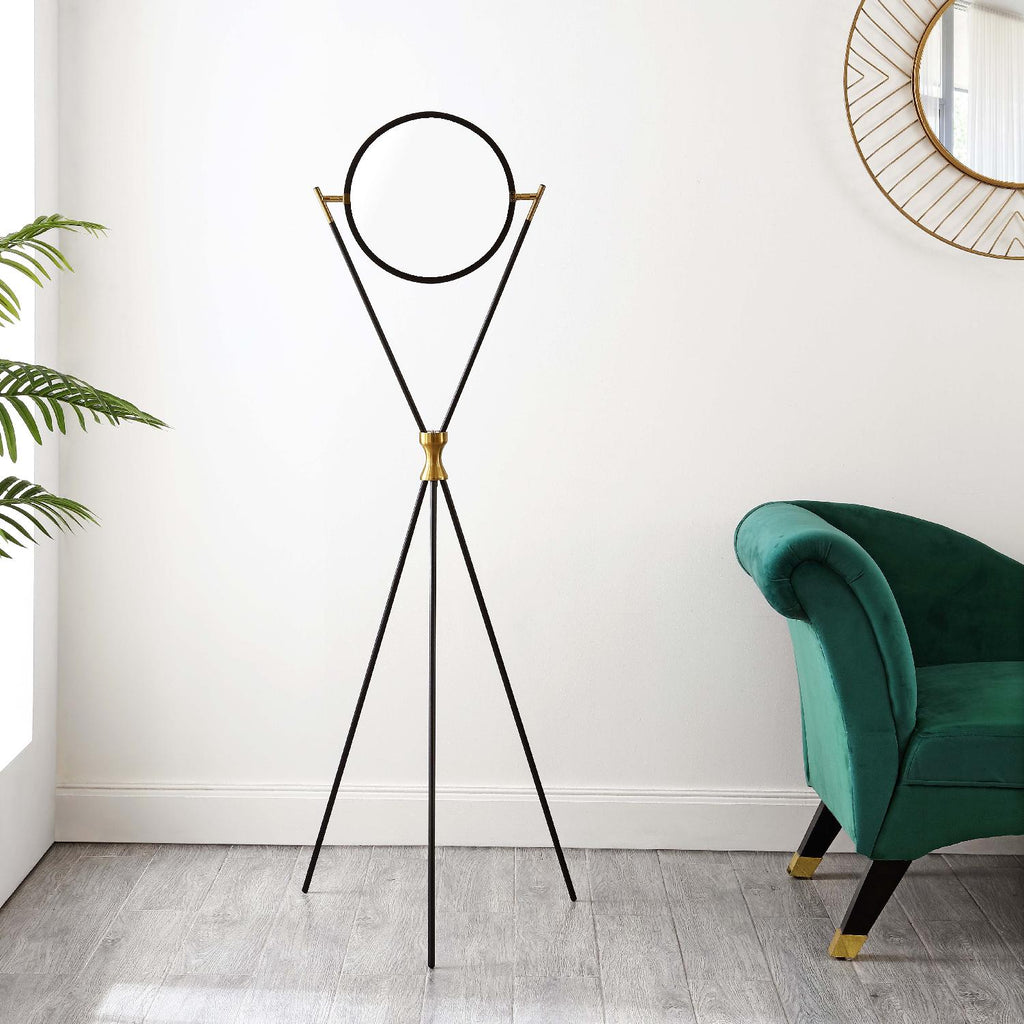 Safavieh Rana Floor Lamp - Black/Gold