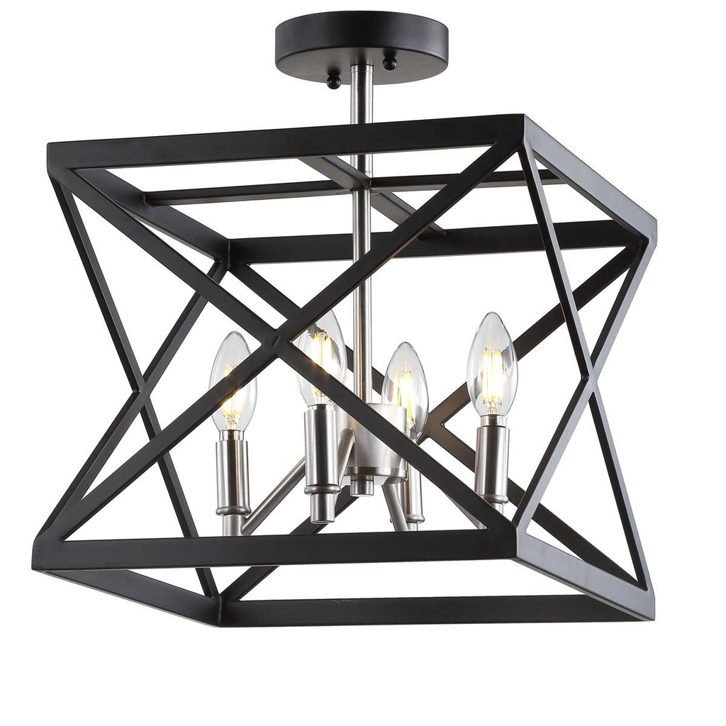 Safavieh Matias Flush Mount-Black/Nickel