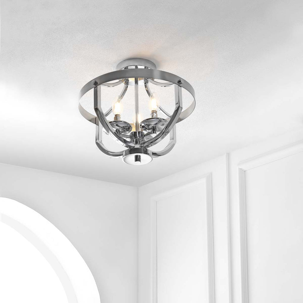 Safavieh Vanda Flush Mount-Nickel Brass