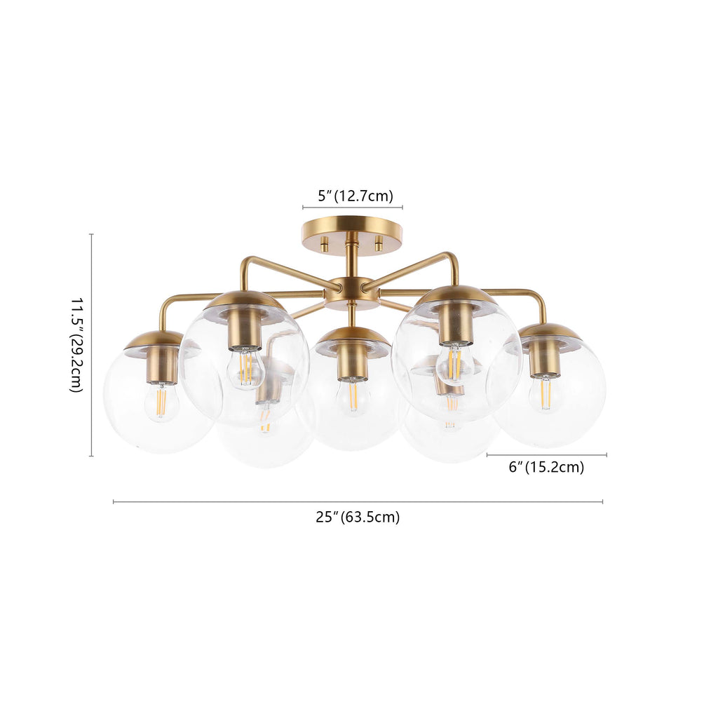 Safavieh Camdyn Flush Mount - Brass