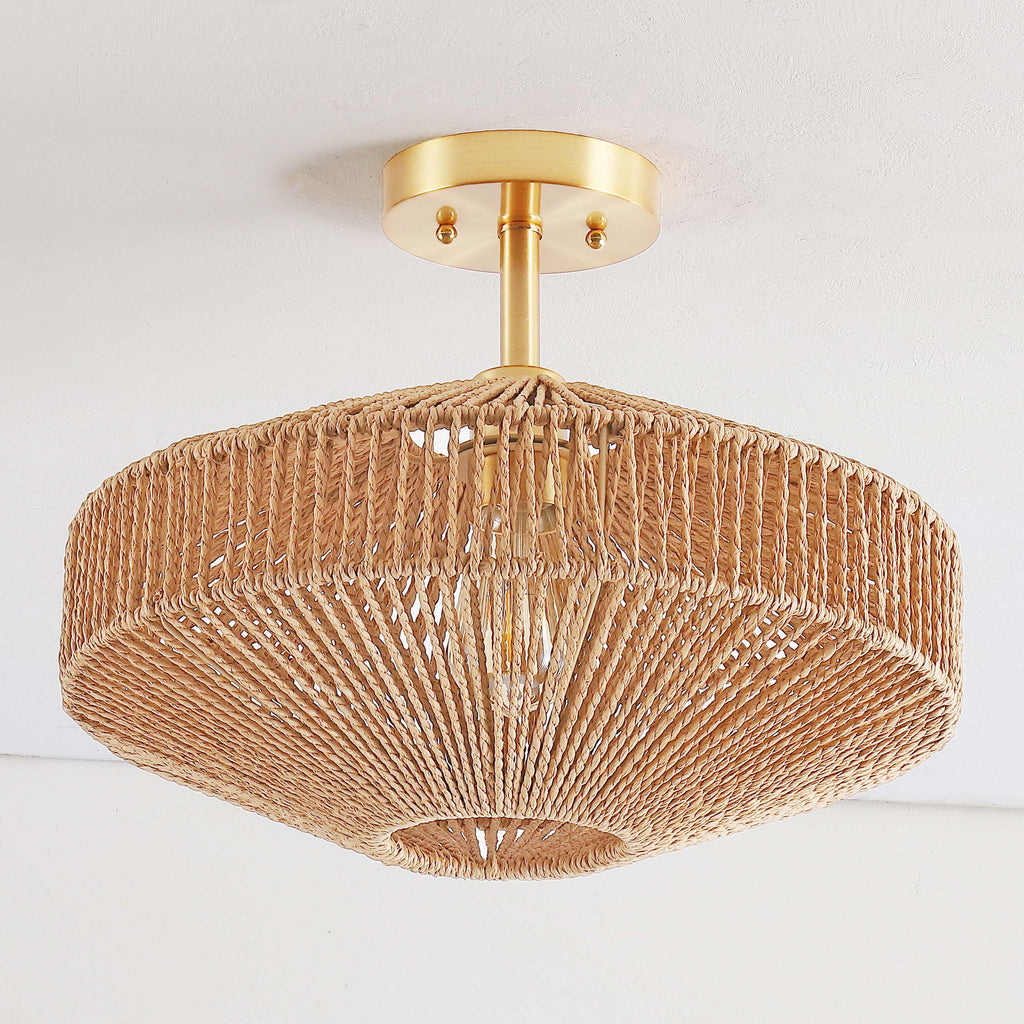 Safavieh Janora Flush Mount - Natural / Gold