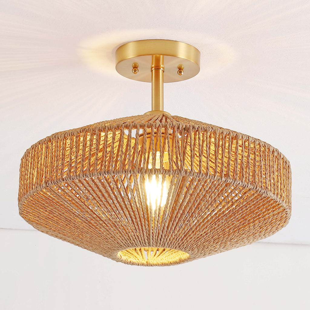 Safavieh Janora Flush Mount - Natural / Gold