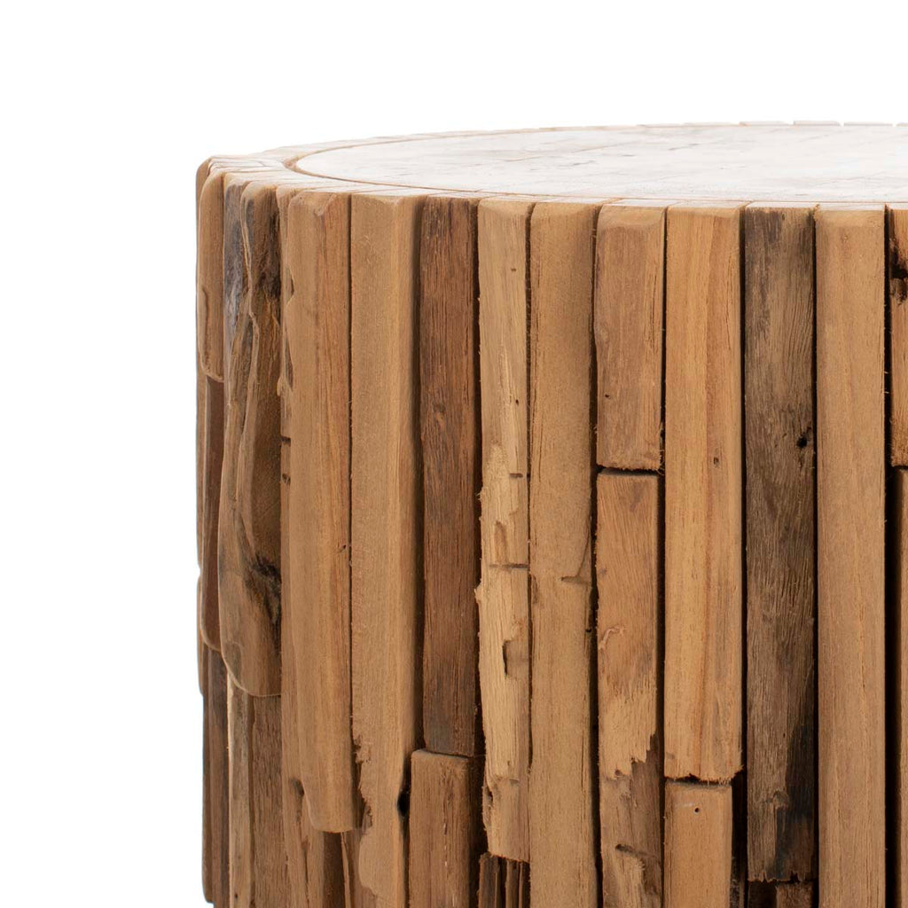 Safavieh Minidoka Round Stool - Medium Oak