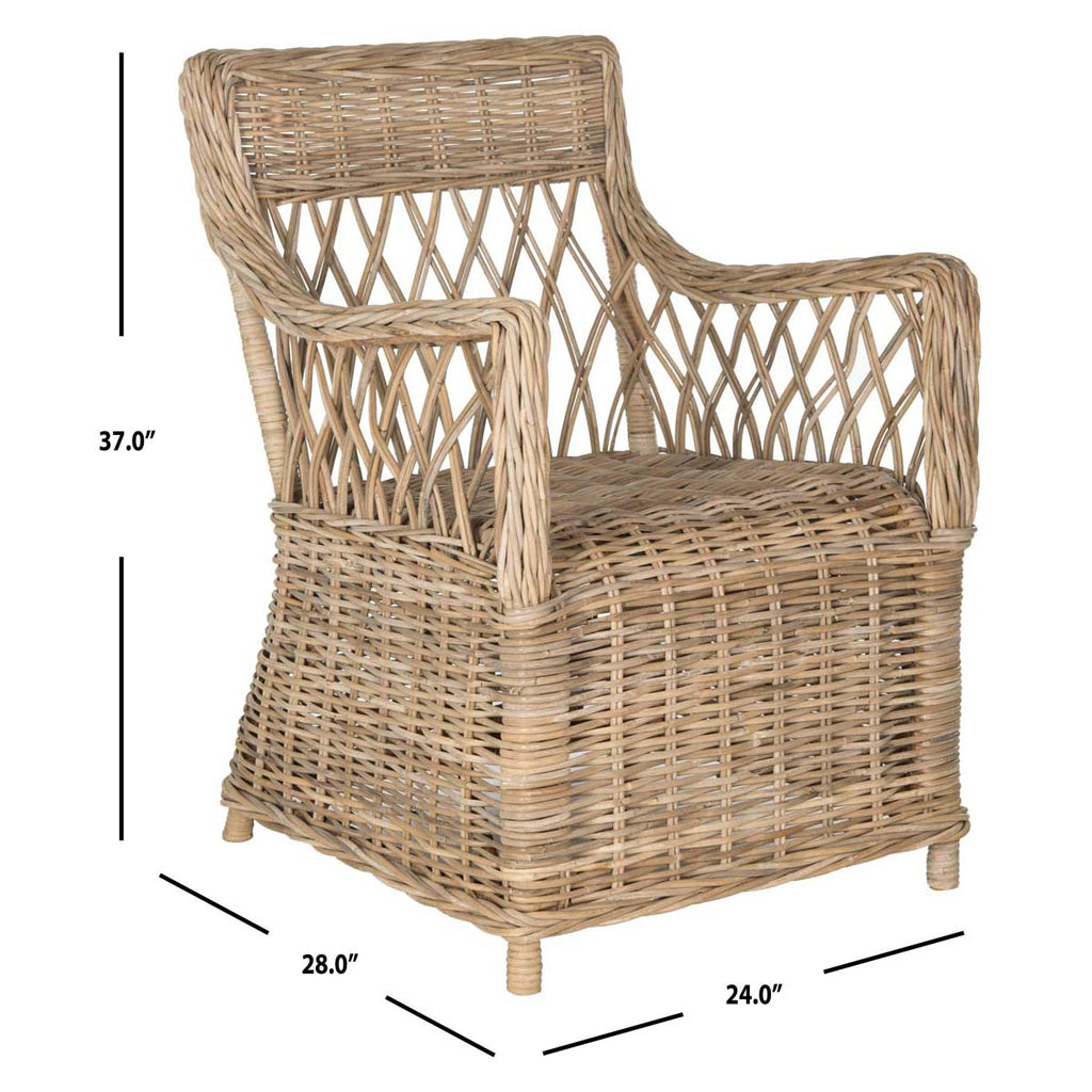 Safavieh Hinaku Rattan Arm Chair - Natural