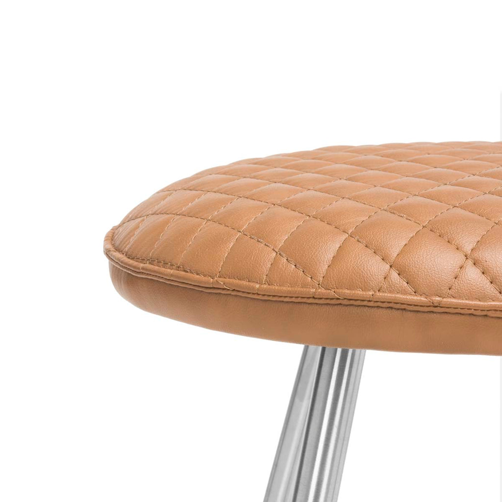 Safavieh Brinley 30H Mid Century Modern Stool - Camel