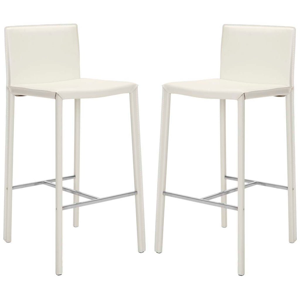 Safavieh Jason 30 Bar Stool - White (Set of 2)