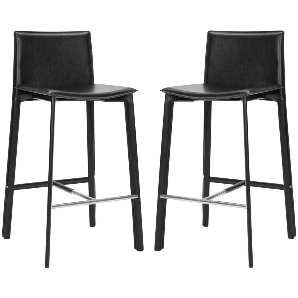 Safavieh Janet 28.5 H Bar Stool - Black (Set of 2)