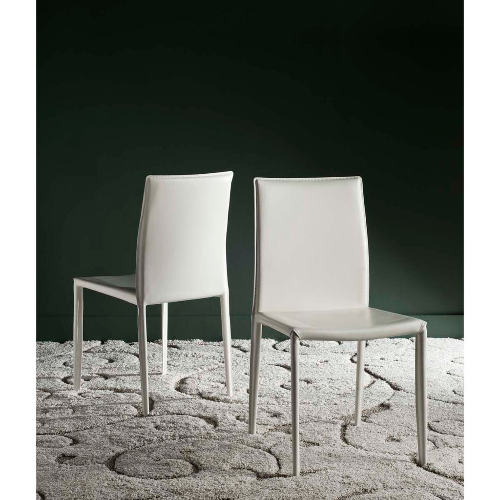 Safavieh Karna 19''H Dining Chair-White (Set of 2)