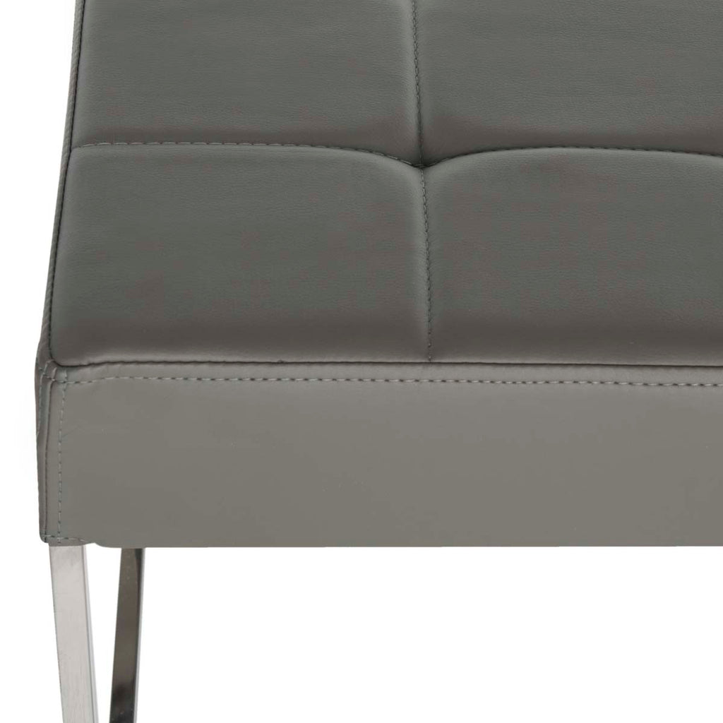 Safavieh Roitfeld Ottoman - Grey/Chrome