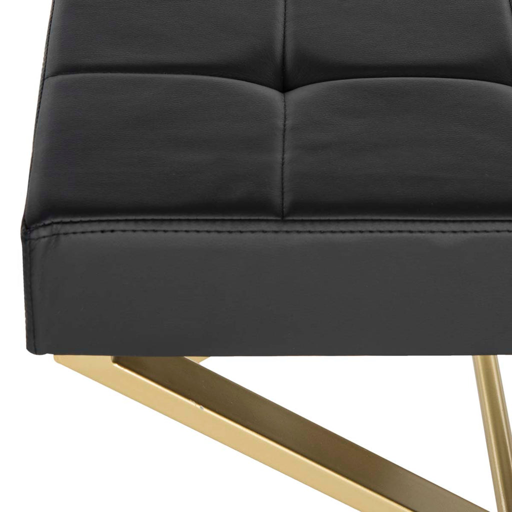 Safavieh Badgley Ottoman - Black/Gold