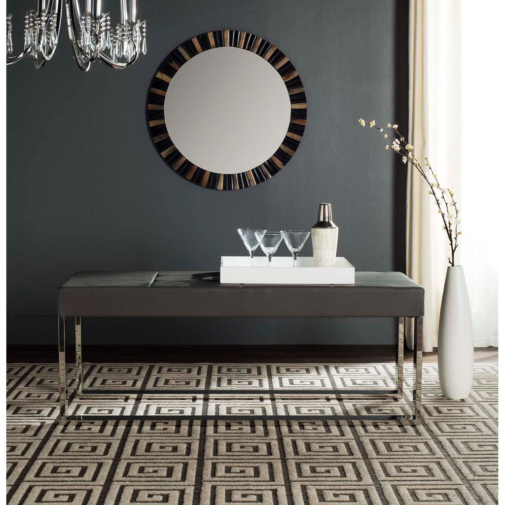 Safavieh Marc Bench - Grey/Chrome