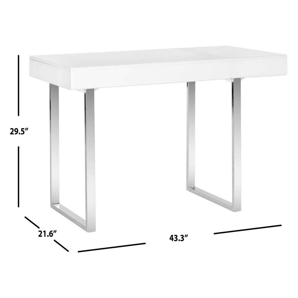 Safavieh Berkley Desk - White/Chrome