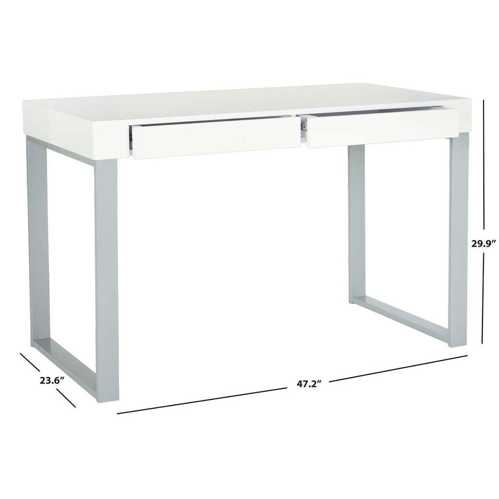 Safavieh Barton Desk - White/Grey