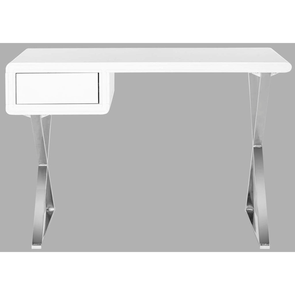 Safavieh Hanover Desk - White/Chrome