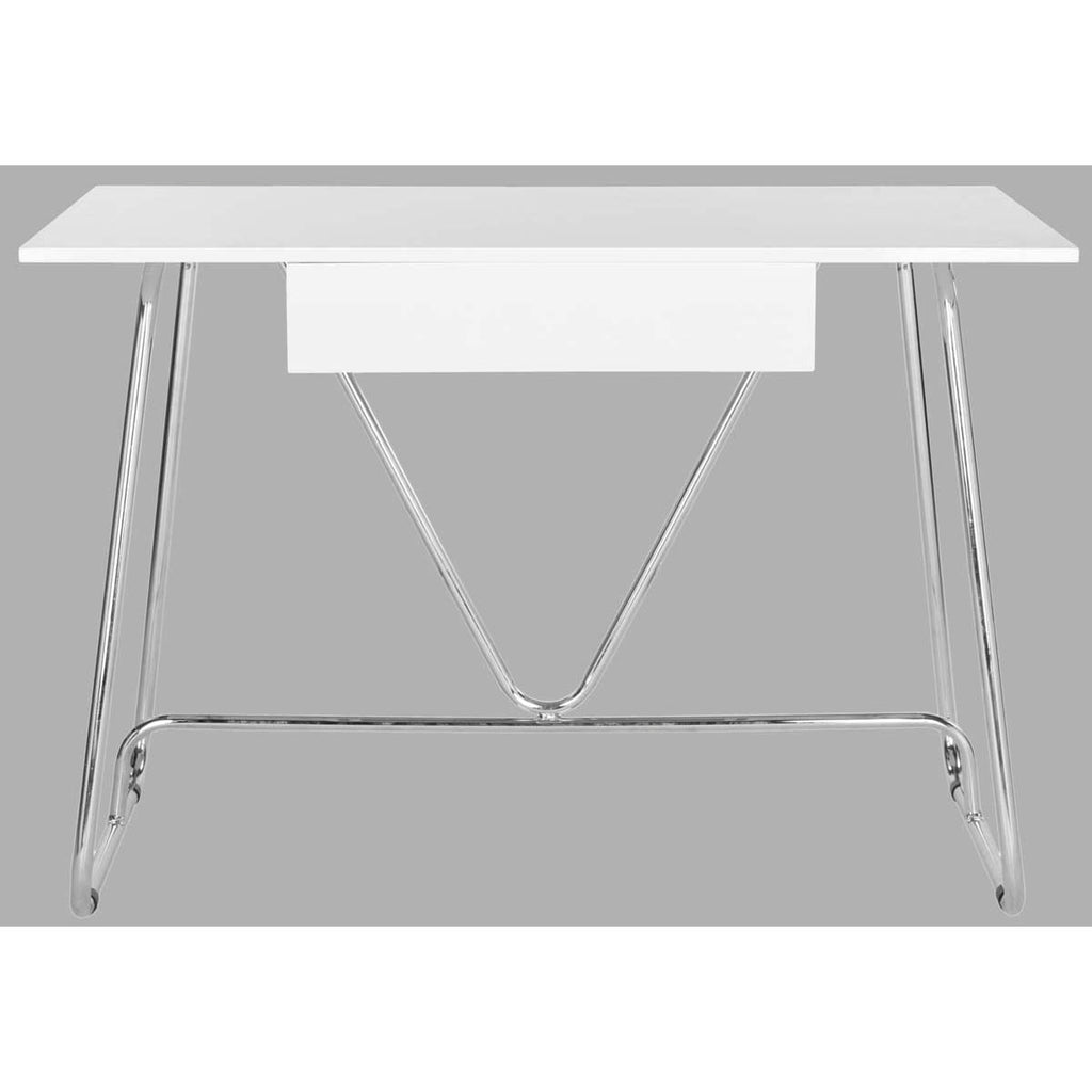 Safavieh Malloy Desk - White/Chrome