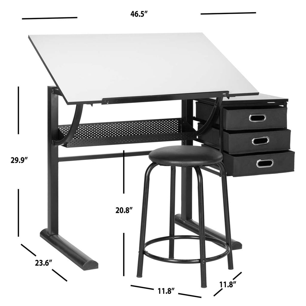 Safavieh Harvard Writing Desk - White/Black