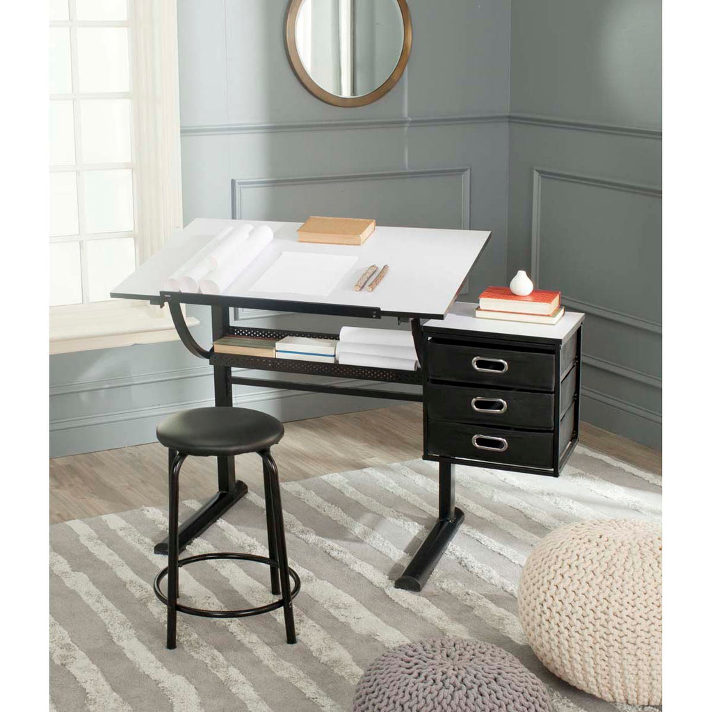 Safavieh Harvard Writing Desk - White/Black