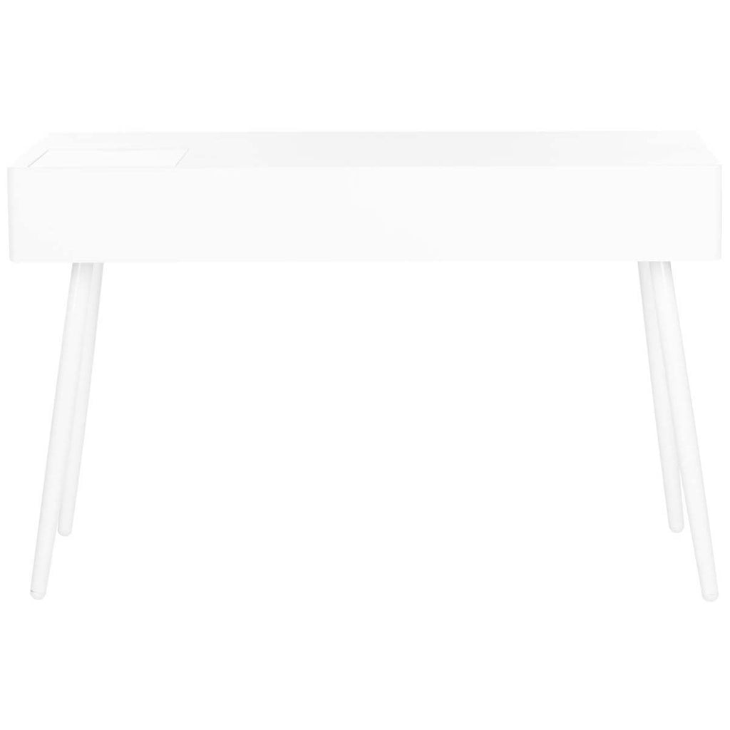 Safavieh Fadri Mid Century Scandinavian One Drawer Desk - White