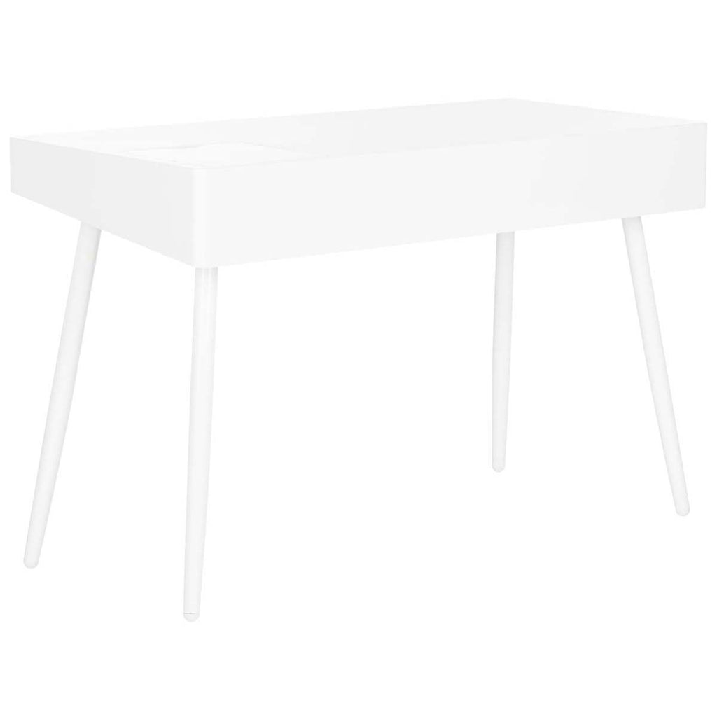 Safavieh Fadri Mid Century Scandinavian One Drawer Desk - White