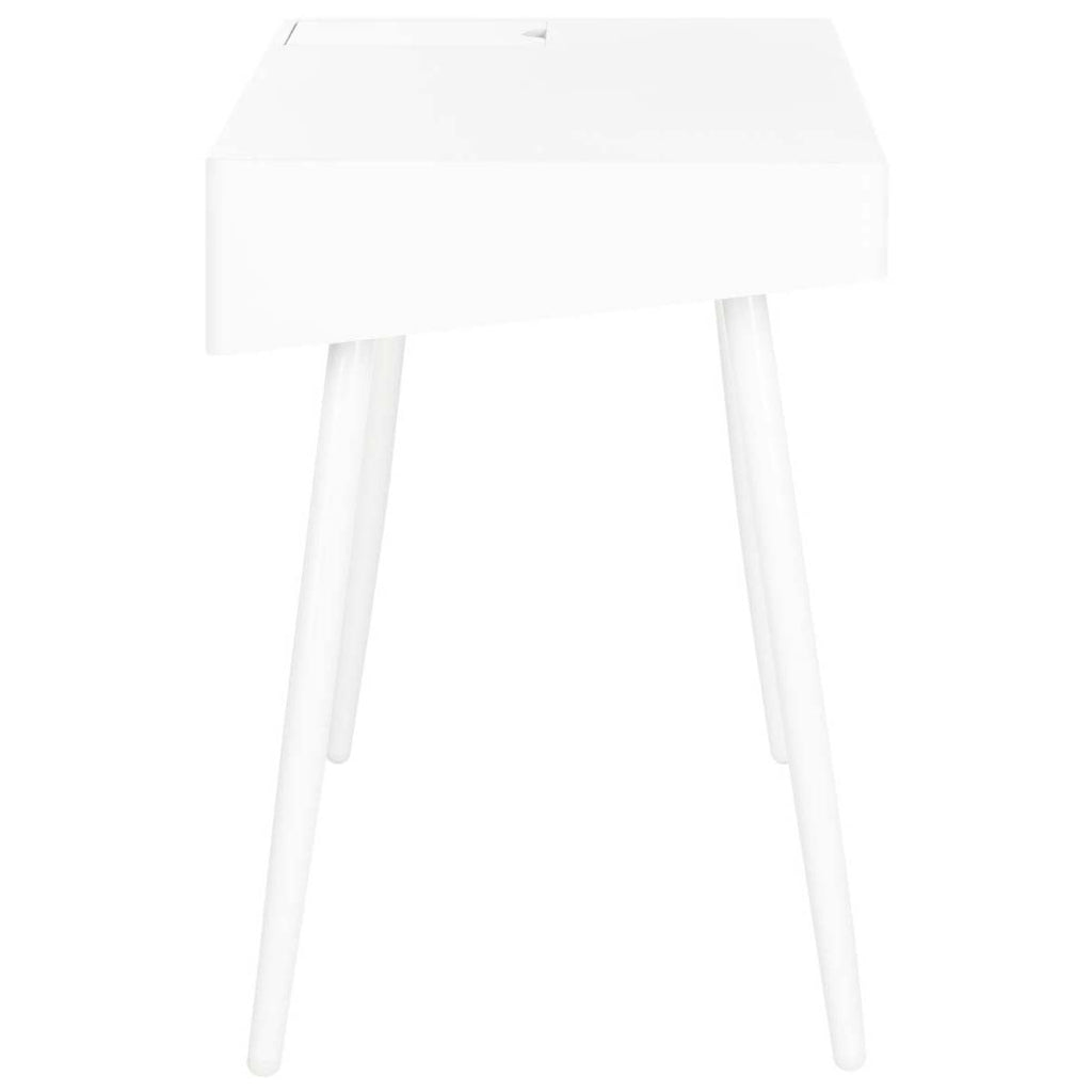 Safavieh Fadri Mid Century Scandinavian One Drawer Desk - White