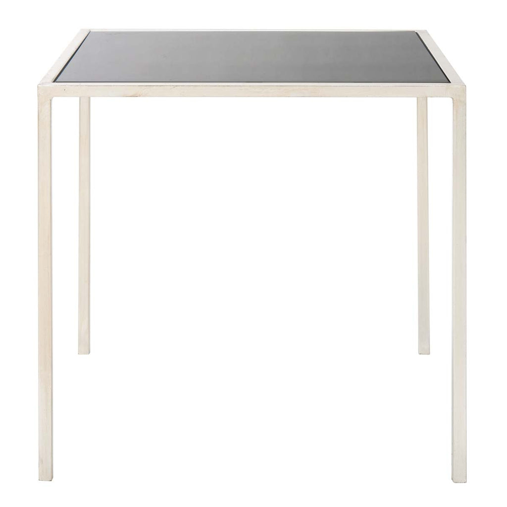 Safavieh Kiley Silver Leaf Accent Table - Silver/Black Glass