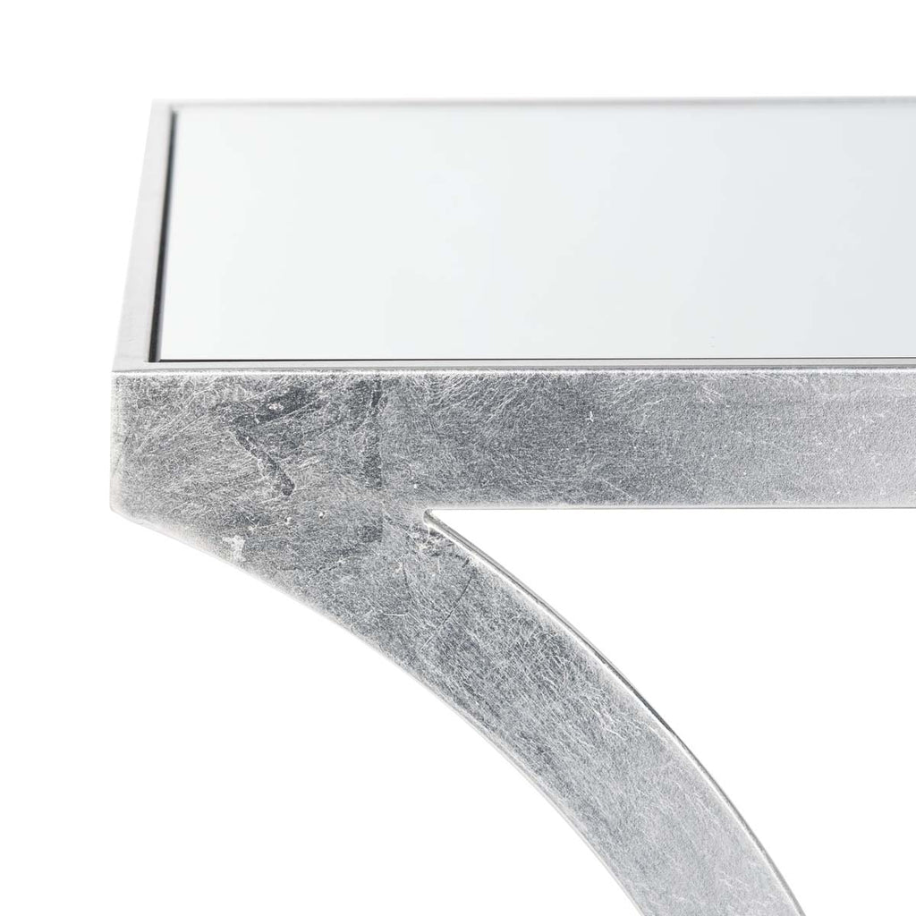 Safavieh Sullivan Silver Leaf Accent Table - Silver/Mirror