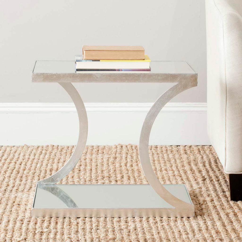 Safavieh Sullivan Silver Leaf Accent Table - Silver/Mirror