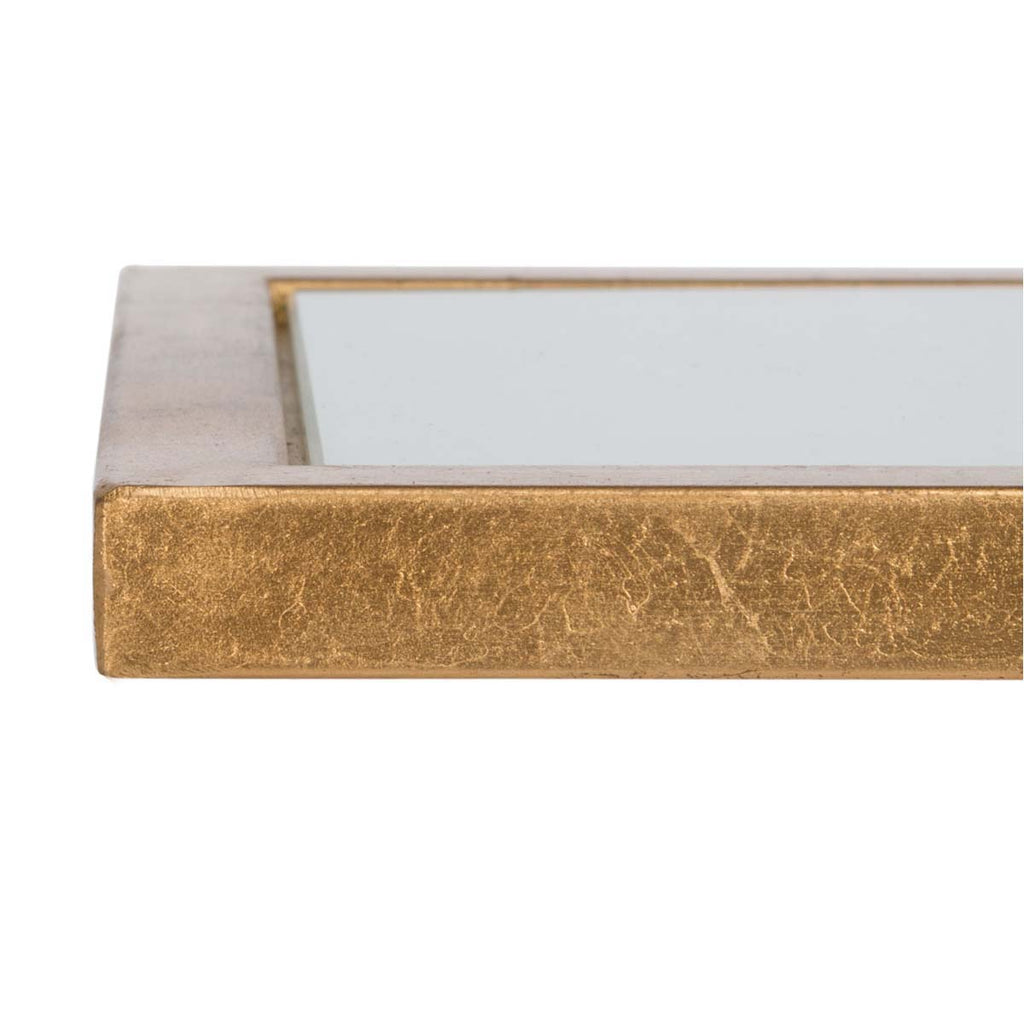 Safavieh Murphy Gold Leaf Accent Table - Gold/White Glass