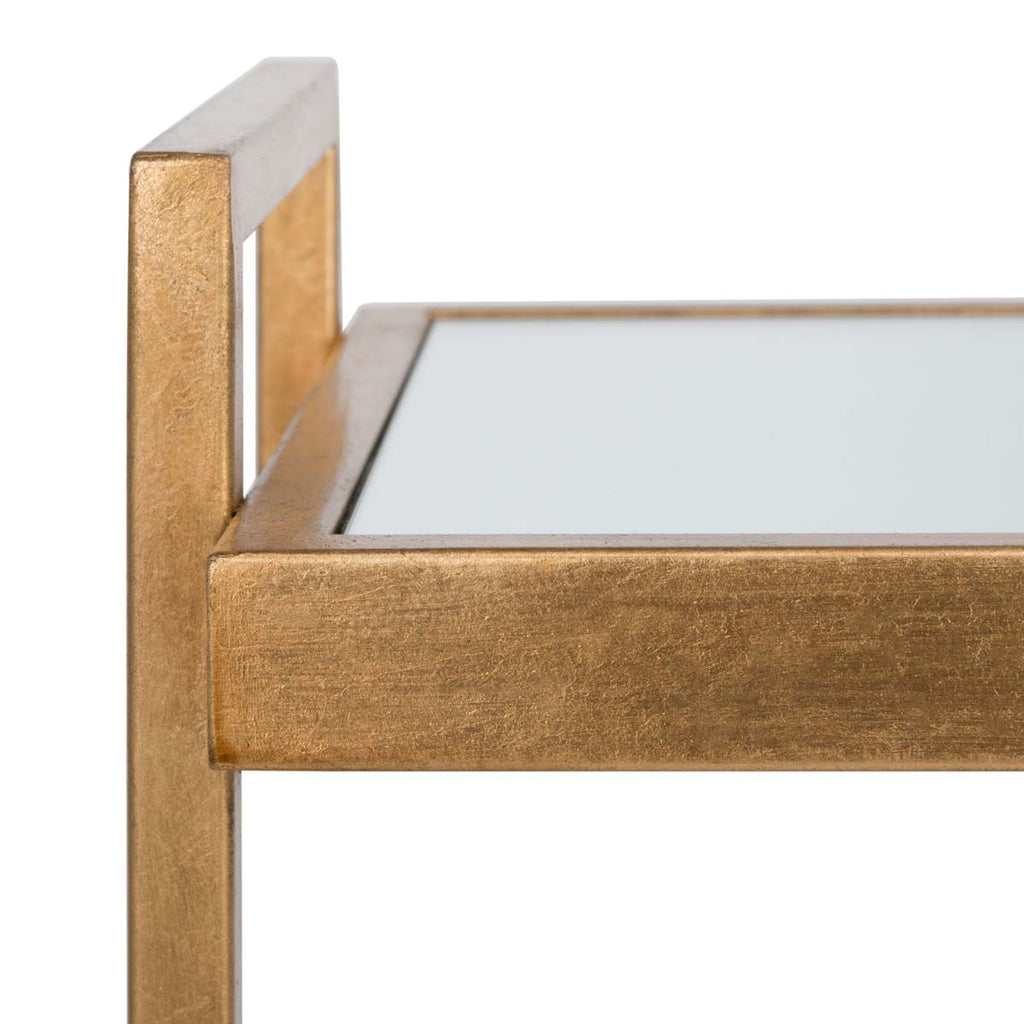 Safavieh Noland Mirror Top Gold Accent Table - Gold/Mirror