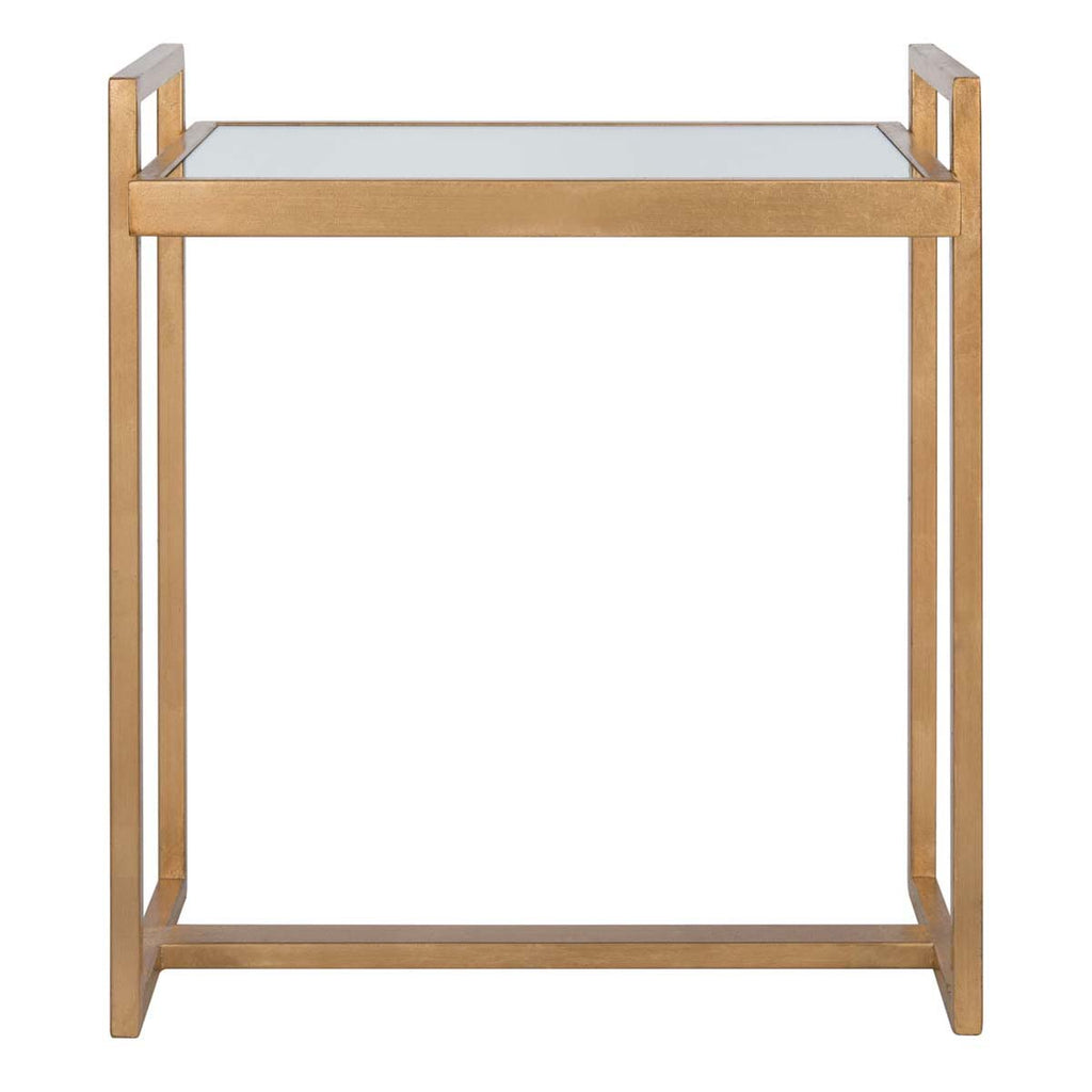 Safavieh Noland Mirror Top Gold Accent Table - Gold/Mirror