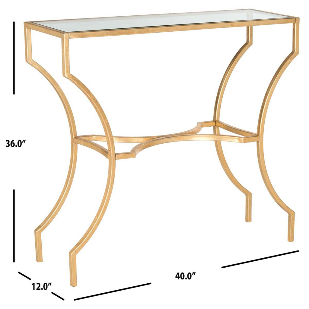 Safavieh Alphonse Console - Gold/Glass