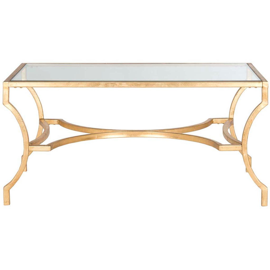 Safavieh Alphonse Coffee Table - Gold/Glass