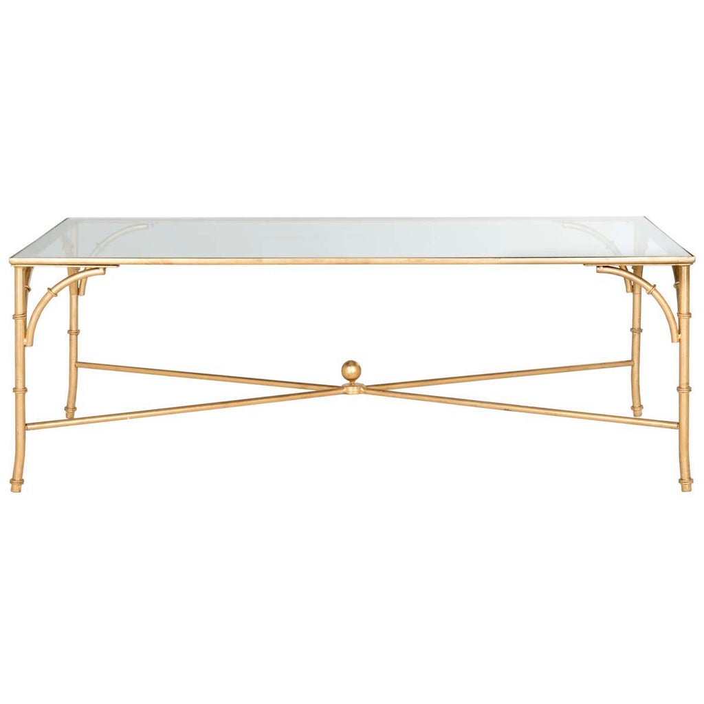 Safavieh Maurice Coffee Table - Gold/Glass