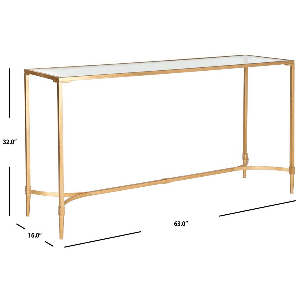 Safavieh Antwan Console - Gold/Glass