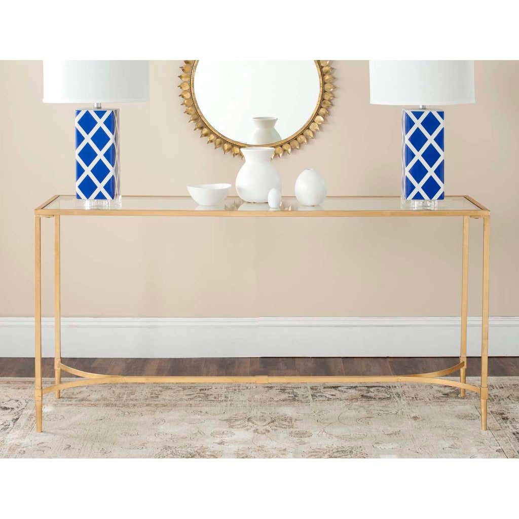 Safavieh Antwan Console - Gold/Glass