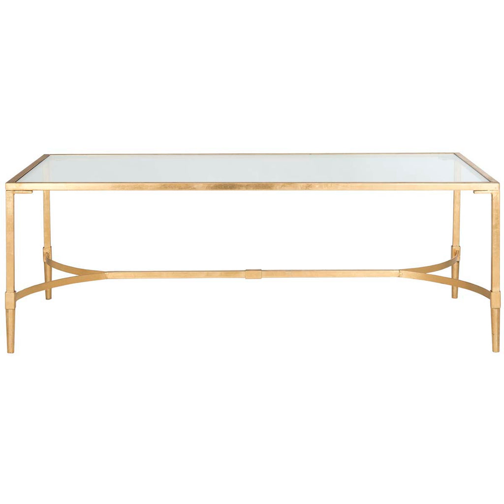 Safavieh Antwan Coffee Table - Gold/Glass