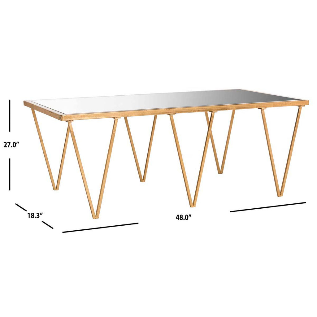 Safavieh Arlene Coffee Table - Gold/Mirror