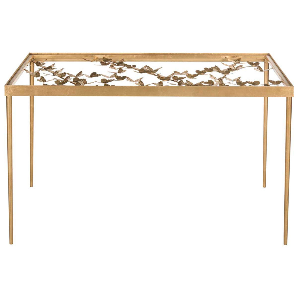 Safavieh Rosalia Butterfly Desk - Gold/Glass