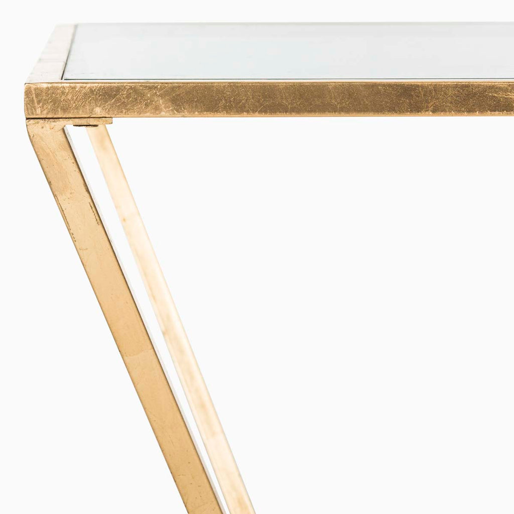 Safavieh Allene Gold Leaf Retro Coffee Table - Gold/Mirror