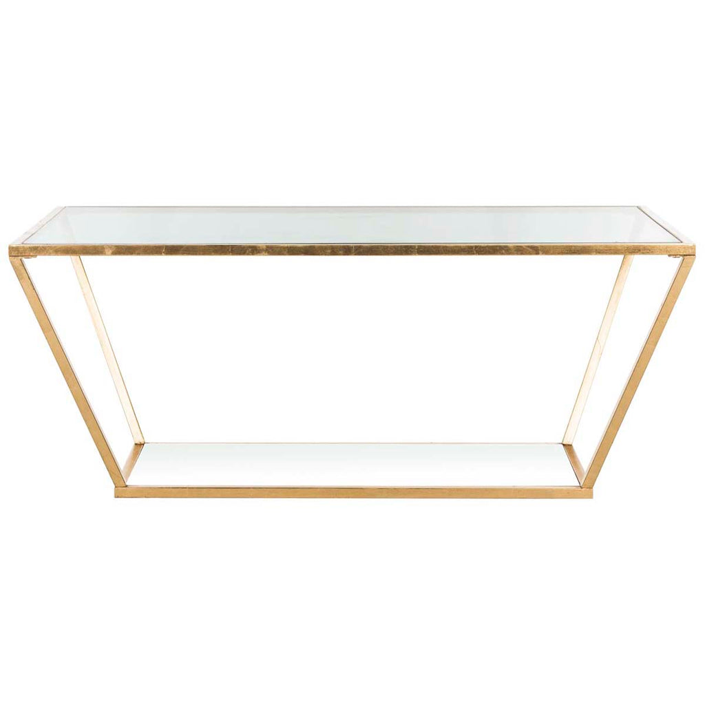 Safavieh Allene Gold Leaf Retro Coffee Table - Gold/Mirror