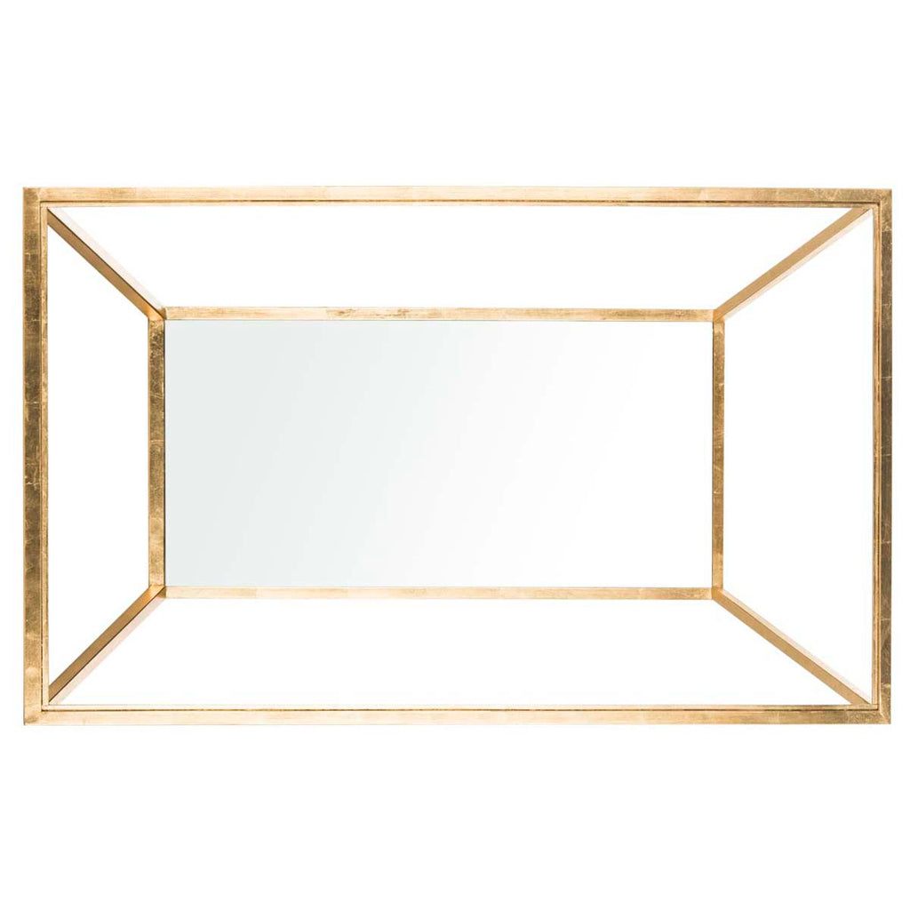 Safavieh Allene Gold Leaf Retro Coffee Table - Gold/Mirror