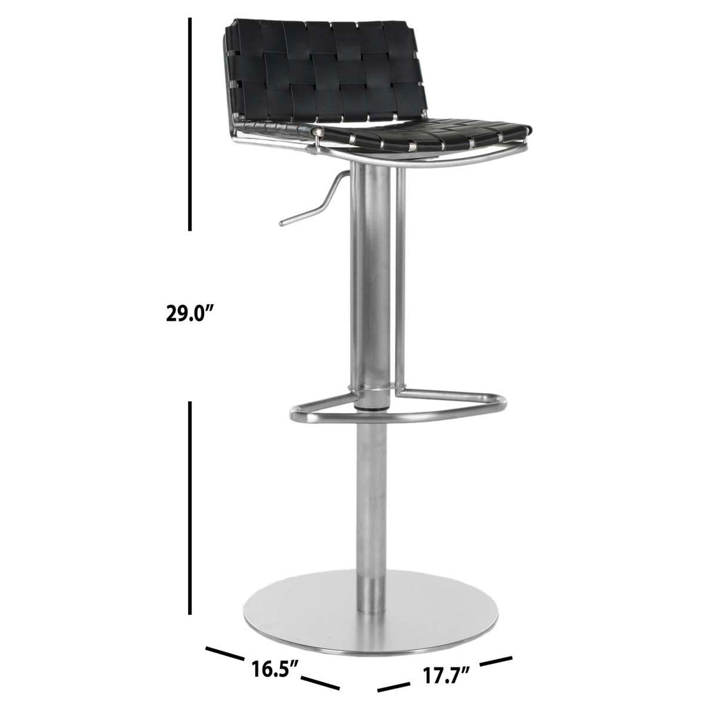 Safavieh Floyd Gas Lift Swivel Bar Stool - Black