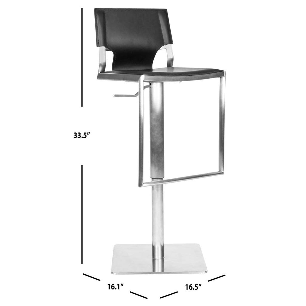 Safavieh Armondo Gas Lift Swivel Bar Stool - Black