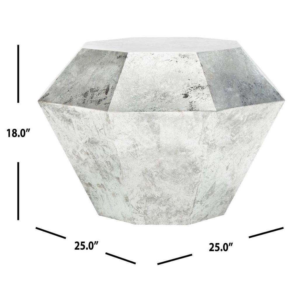 Safavieh Grace Diamond Accent Table - Antique Silver