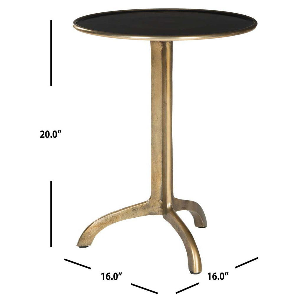 Safavieh Brent Accent Table - Antique Brass/Aluminum